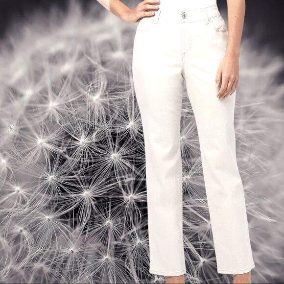 Bandolino off white stretchy Selena style pants - Picture 2 of 9